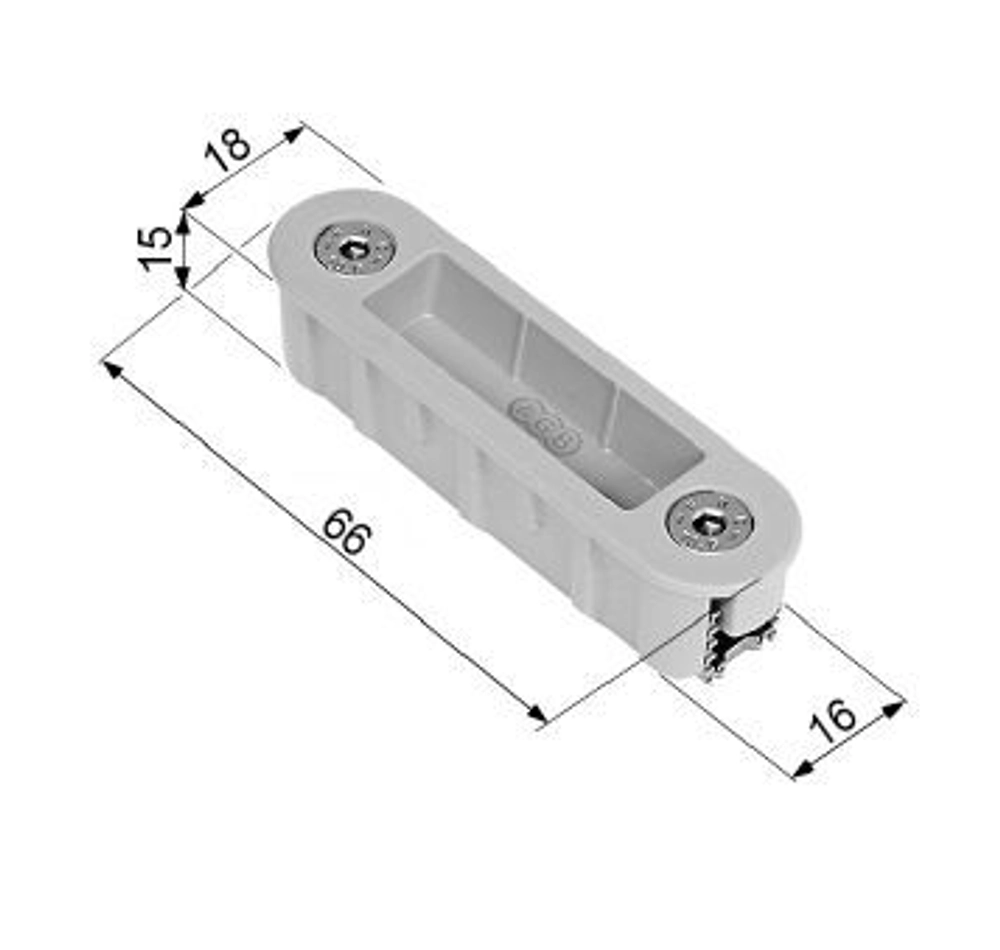 Contraponto com íman Alutop para portas em alumínio, cromado mate B024020934